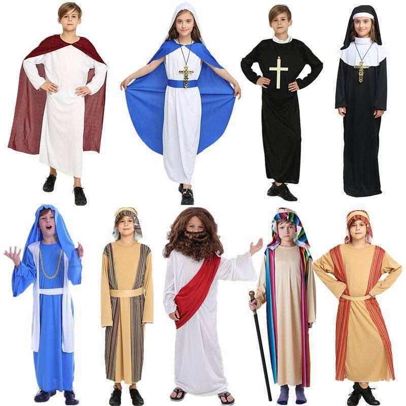 [Hot Sale] Halloween Nun Costume Roman Samurai Priest Gladiator Performance Costumes eGQI