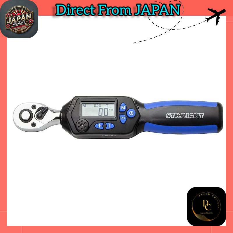 (STRAIGHT) Digital torque wrench — 3/8" (9.5 mm) square drive, 4–80 N·m, model 15-4800