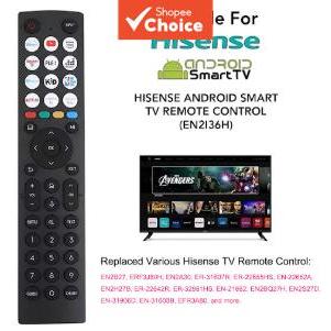 รีโมททีวีอัจฉริยะสําหรับ Hisense Android VIDAA 40A4KV 32A4KV 43A4KV ควบคุมได้โดยไม่ต้องตั้งค่า