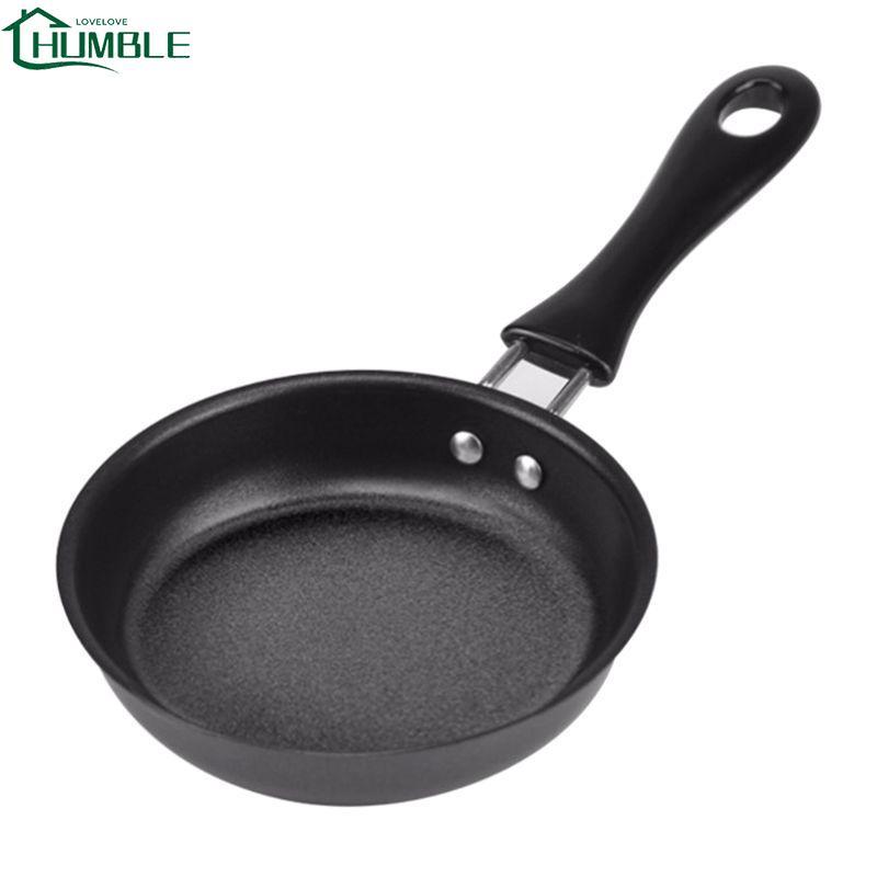 Hummorling Mini Cooking Pan กระทะเหล็กไม่ติดสําหรับเคลือบมือยาวแบบพกพา