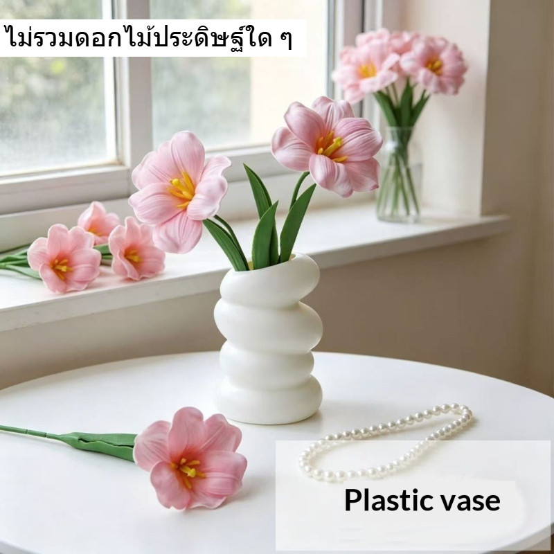 แจกันดอกไม้ประดิษฐ์ สไตล์นอร์ดิก มินิมอลตกแต่ง แจกันไฮโดรโปนิกส์ ดอกไม้ปลอม DIY สำหรับตกแต่งบ้าน