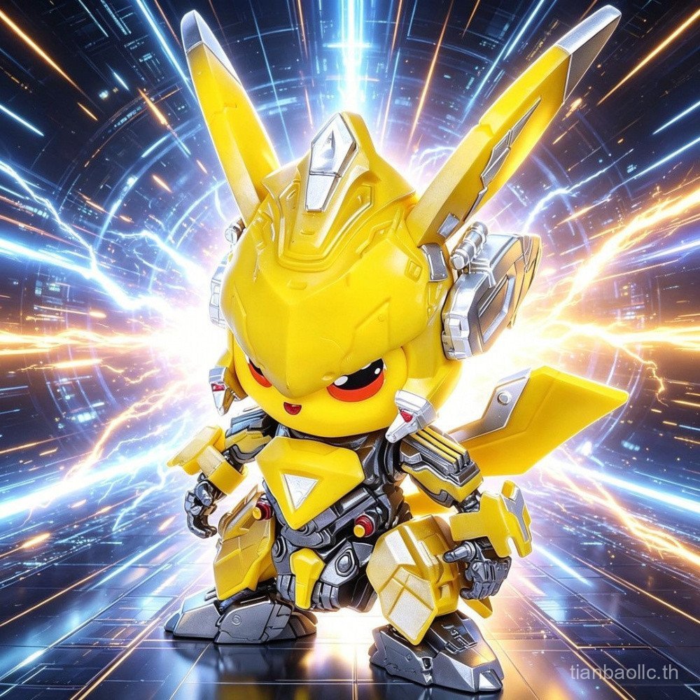 Pikachu Cosplay Bumblebee Mecha Pikachu Figure, Pokémon Trend GK Model,เครื่องประดับสะสม