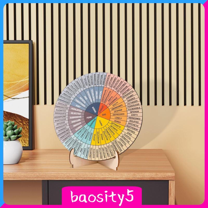 [Baosity5] Feeling Wheel Therapist Gifts แผนภูมิล้ออารมณ์พร้อมขาตั้งไม้รอบ