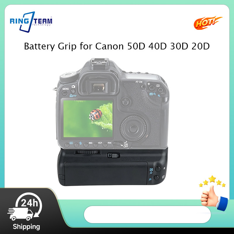 BG-E2N BG-E2 ที่จับแบตเตอรี่แนวตั้งสําหรับ Canon EOS 50D 40D 30D 20D ทํางานร่วมกับ BP-511A & AA