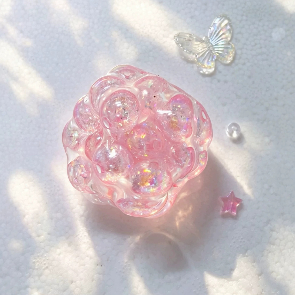 ระเบิดลูกปัดQuiet Ball Hand-Made Ball Decompressionของเล่นหยิกรูปลักษณ์สามารถพลาสติกช้าRebound Moonl