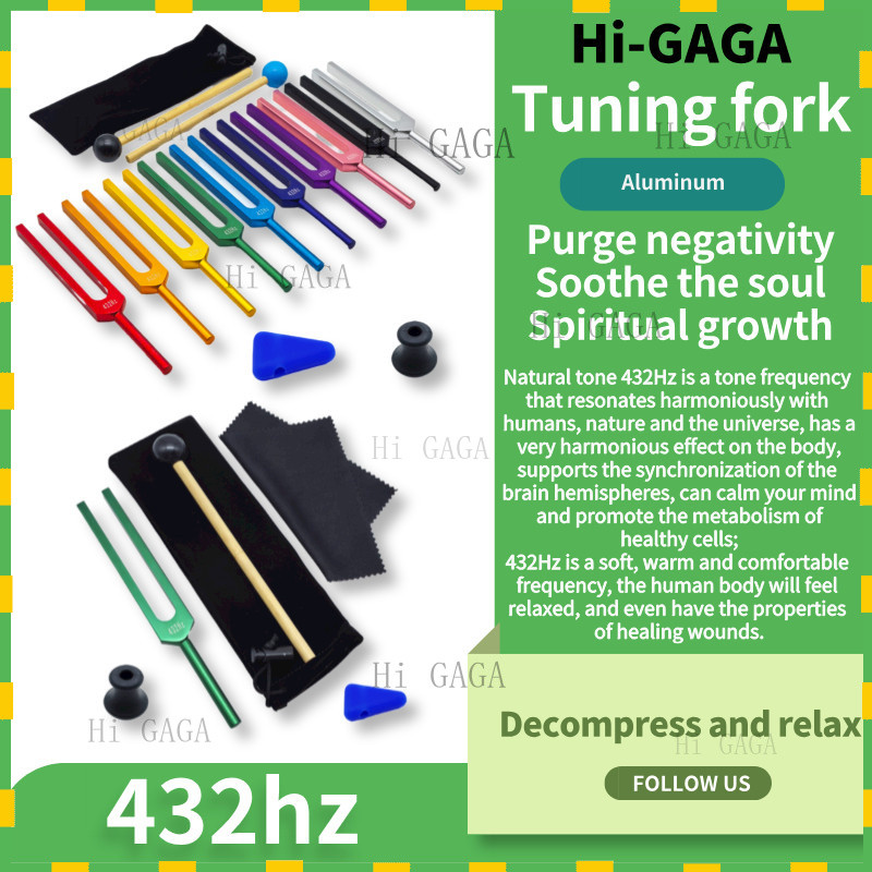 Tuning fork🔔ส้อมจูนเสียง🔔 ส้อมปรับแต่ง Healingสมาธิ Relax 432HZ 432hz ส้อมปรับแต่งสีทอง ปรับแต่งสีสั
