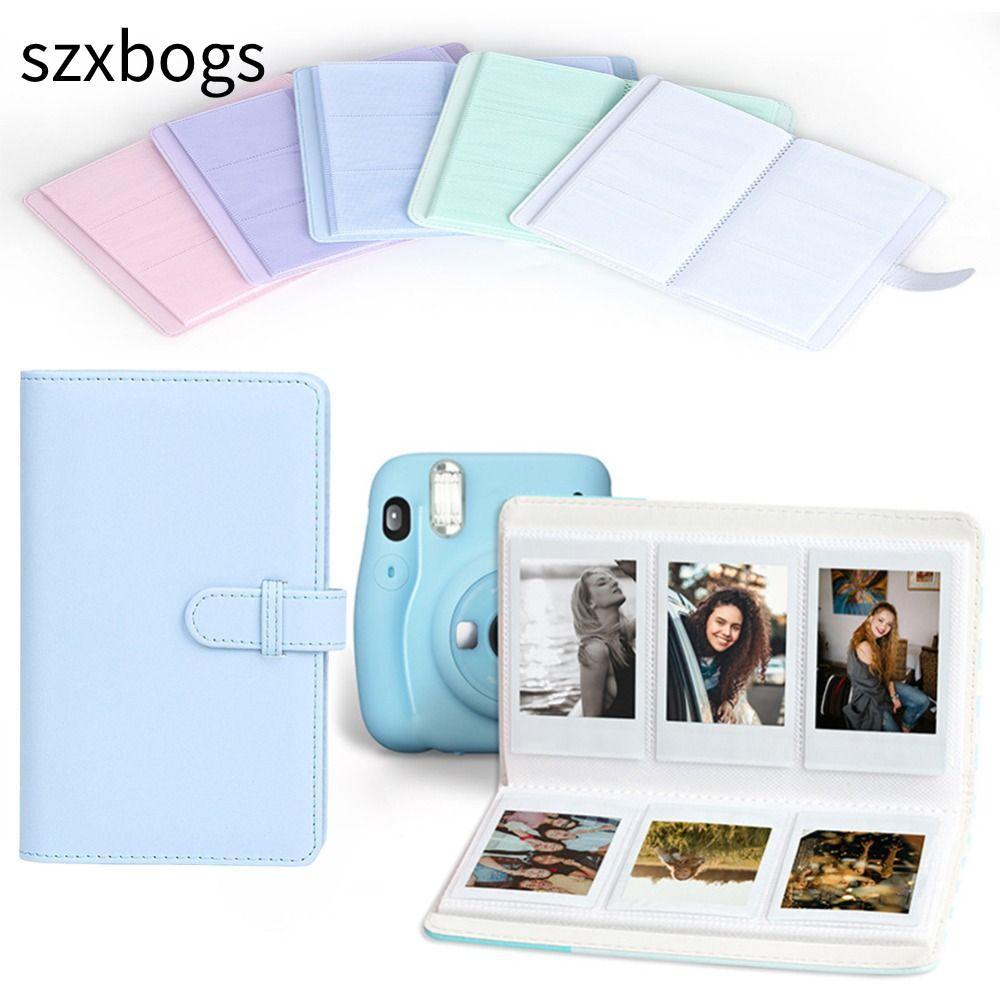 SZXBOGS ฟิล์มกล้องแสตมป์ตั๋วกระดาษเก็บ 108 กระเป๋าสําหรับ Fujifilm Instax mini 12
