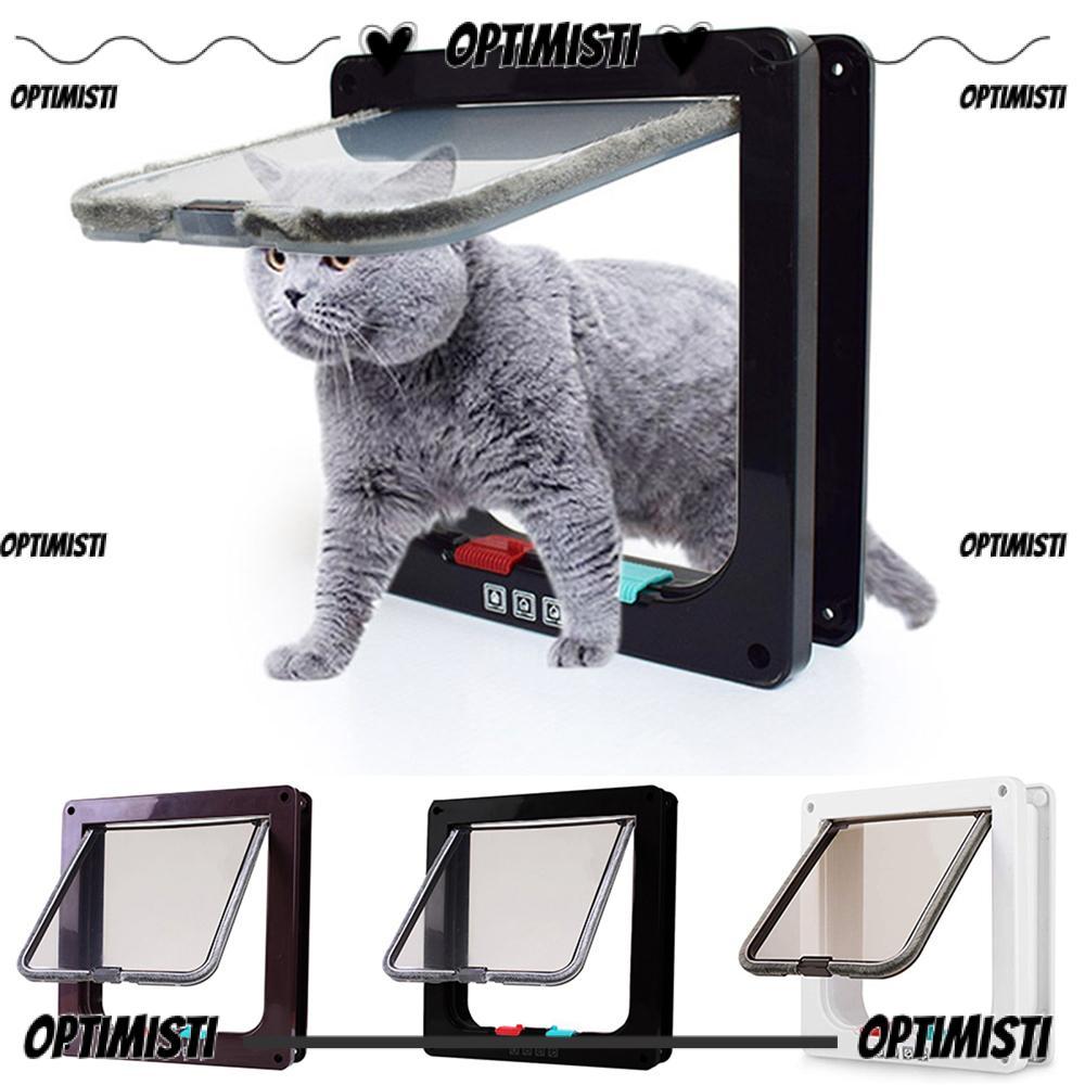 OPTIMISTI8E Flap Door Professional Home Small Pet Gate 4 Way Security Lock