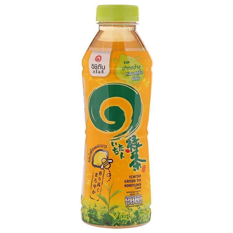 อิชิตันชาเขียวออร์แกนิครสน้ำผึ้งมะนาว 500มล. Ichitan Organic Green Tea Honey Lemon Flavour 500ml.