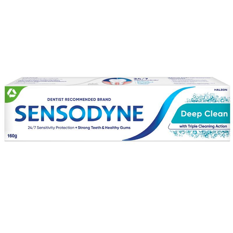 เซ็นโซดายน์ยาสีฟันดีพคลีน 160กรัม Sensodyne Deep Clean Toothpaste 160g.