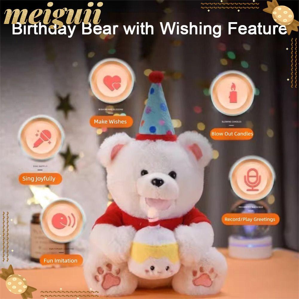 MEIGUII Interactive Huggy Cat, Plush Interactive Function ตุ๊กตาไฟฟ้าที่สมจริง,จําลองการออกแบบไฟฟ้าข