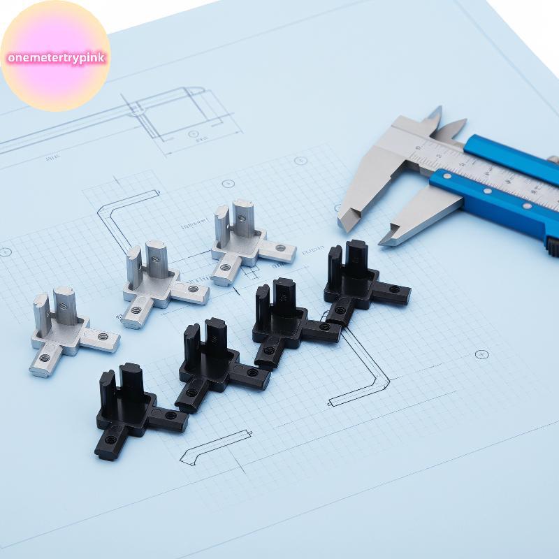 ONEPINK 4 ชิ้น 90 องศาโปรไฟล์อลูมิเนียมมุม Joint T-Slot ภายใน Braet Connector พร้อมสกรูสําหรับ DIY 3