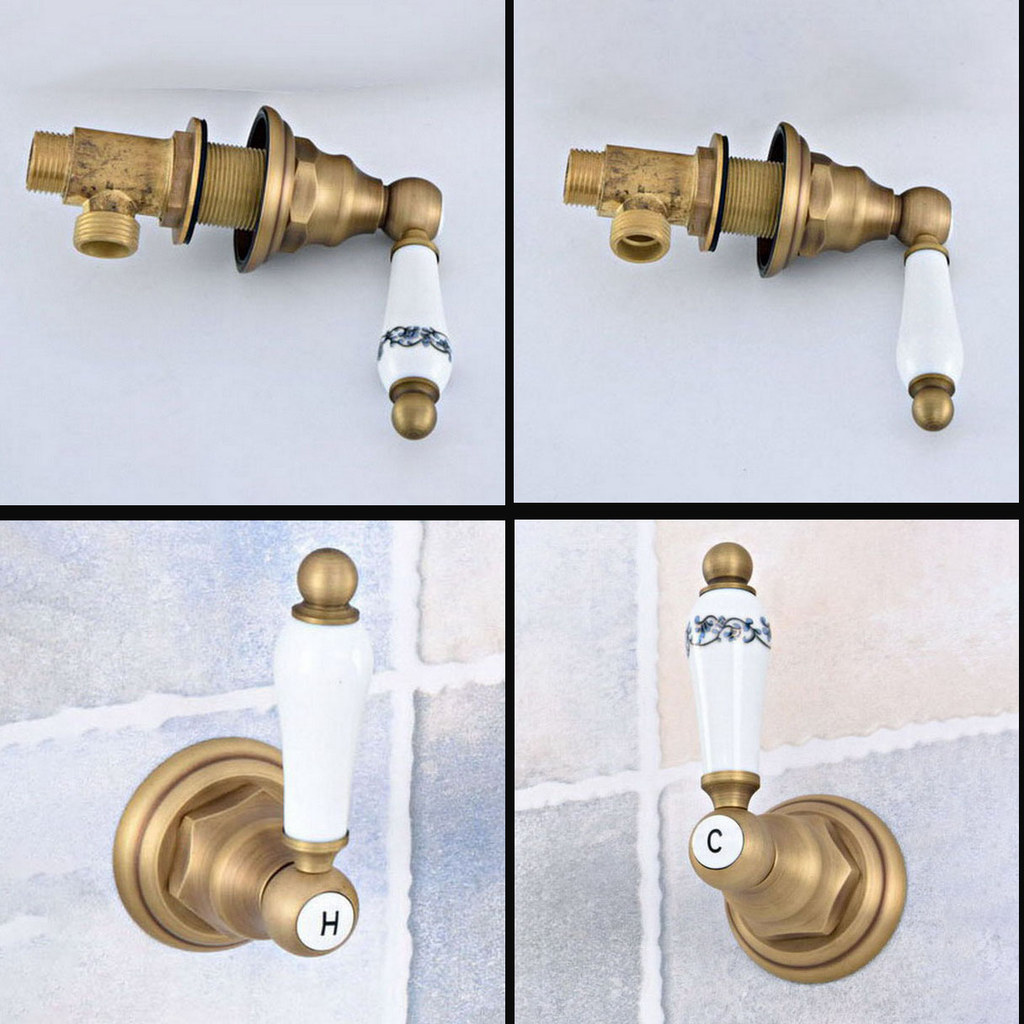 ทองเหลืองโบราณ 1/2 "มุมวาล์วสําหรับก๊อกน้ําห้องน้ําอ่างฝักบัวน้ําควบคุมก๊อกน้ําหยุด zh400