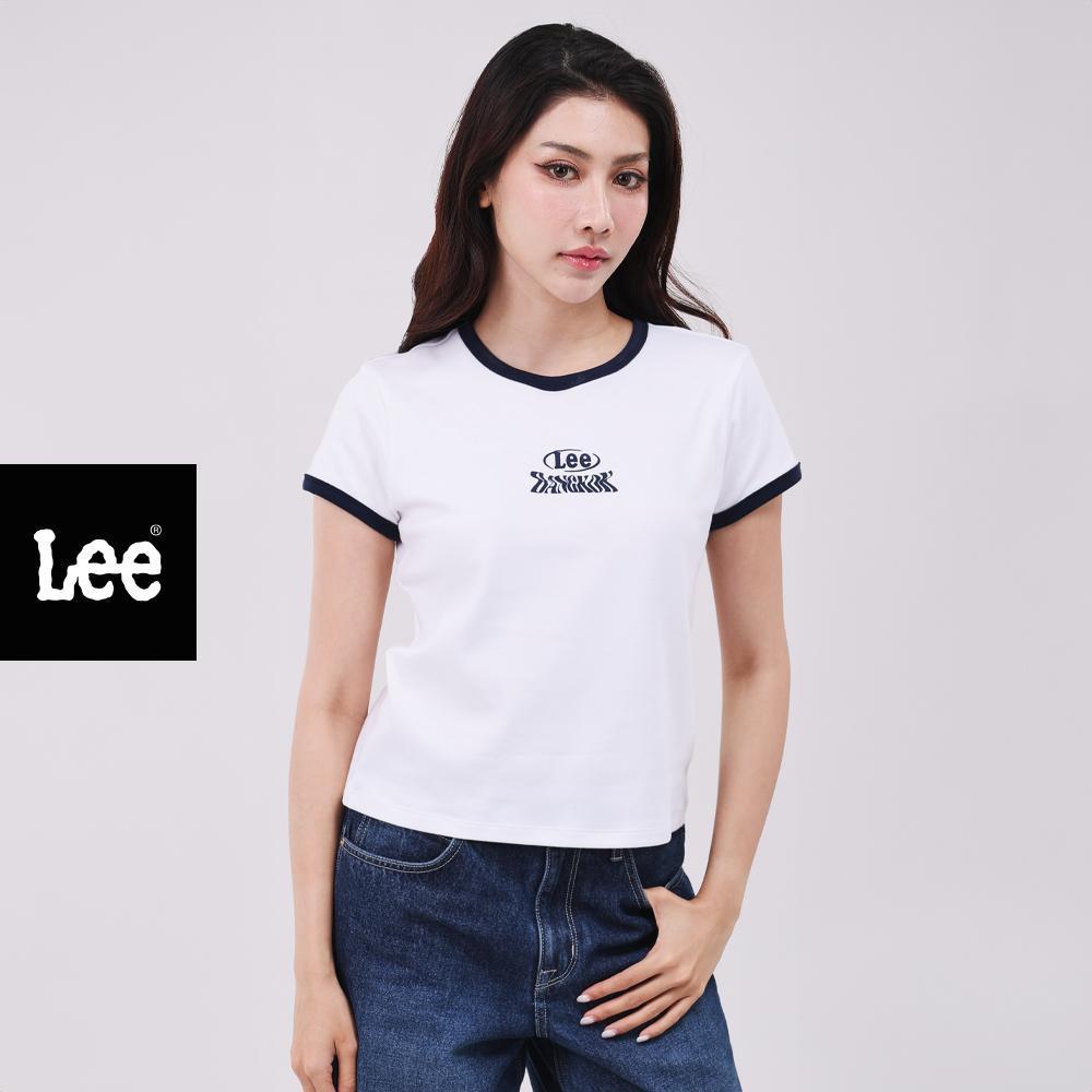 LEE เสื้อยืดแขนสั้นผู้หญิง คอลเลคชั่น Lee Bangkok รุ่น LE S426WTSSN34 สีครีม