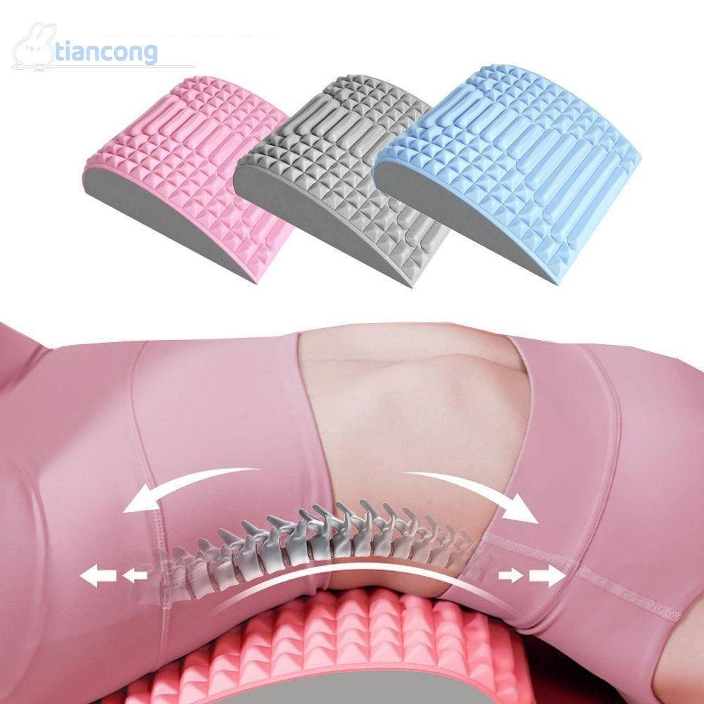 TIANCONG หมอนหน่วยความจําปากมดลูก, TPE คอยืดเอวกลับนวด, อุปกรณ์บําบัดเอวนวด EVA Lumbar Support Spine