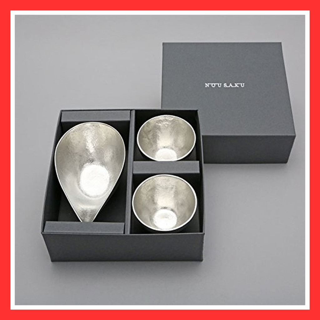 Sake Set: 1 x 180ml sake carafe + 2 x sake cups 【Direct from Japan】