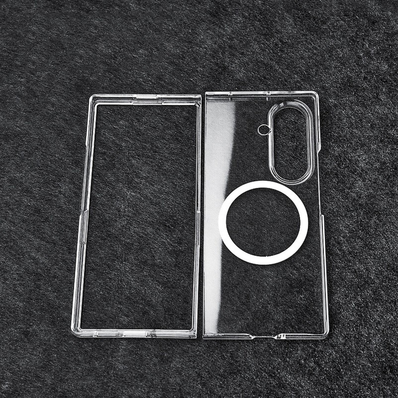 สําหรับ Samsung Galaxy Z Fold 7 Case Minimalist Slim Simple Wireless Charging Hard PC โปร่งใส Z Fold