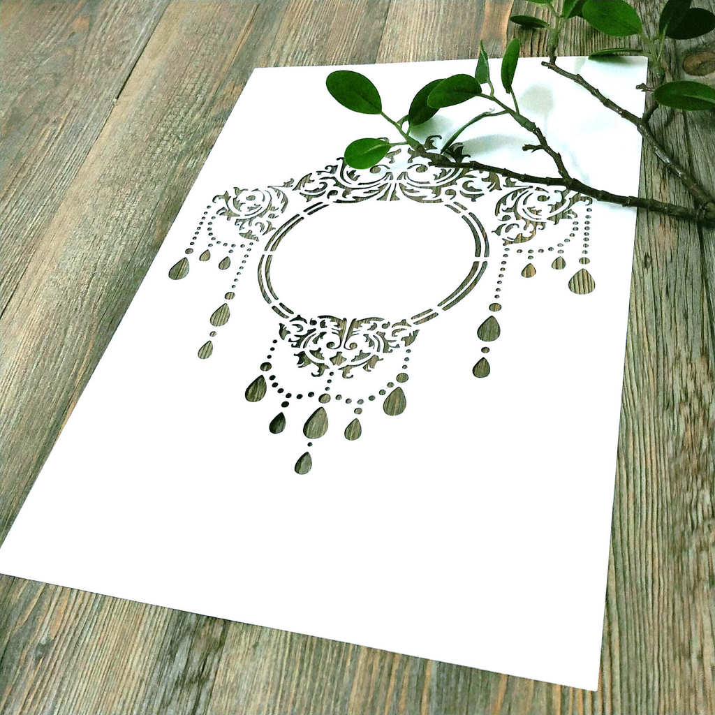 รูปแบบทิศทางเข็มตัวเลขโรมันรุ่น Retro Hollow Template Creative Art กระเป๋ามือวาดเสื้อผ้าแม่พิมพ์ 737