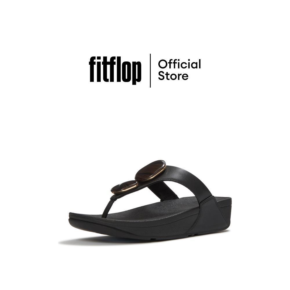 FITFLOP LULU MARBLED-STONE T/P รองเท้าแตะแบบหูหนีบผู้หญิง รุ่น A4T-001 สี BLACK