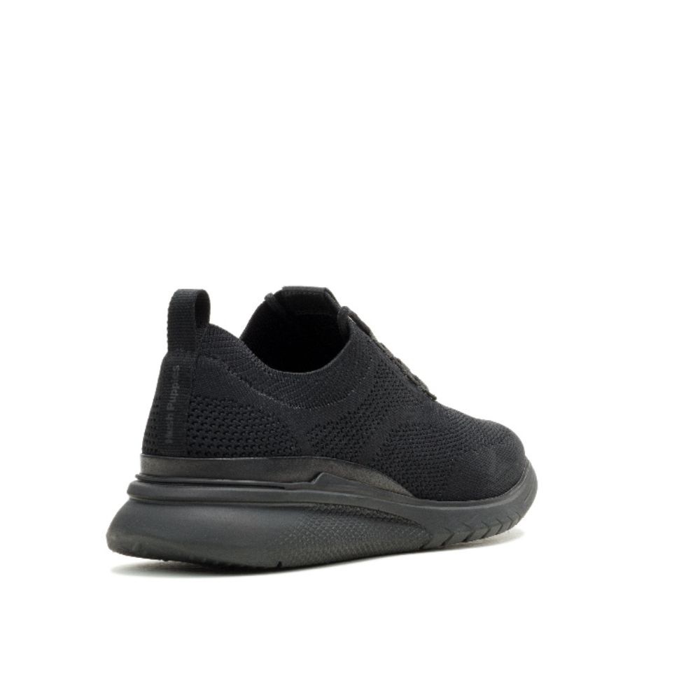 Hush Puppies حذاء رياضي رجالي سهل الارتداء — أسود — صورة 5