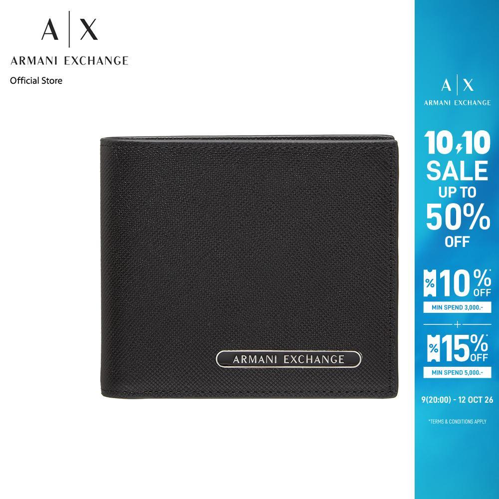 Armani Exchange حافظة بطاقات رجالية — أسود — صورة 2