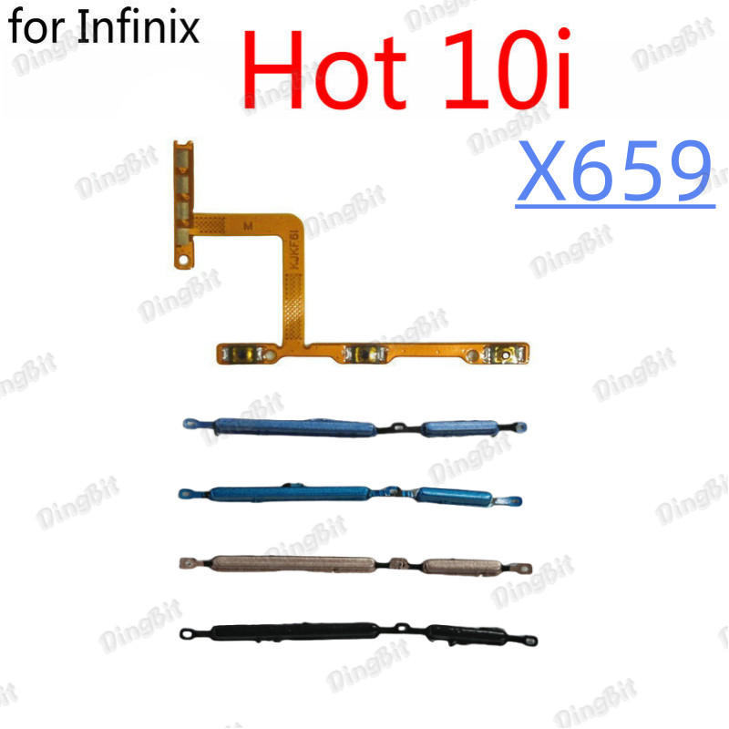 On Off สวิทช์ปุ่มปรับระดับเสียง Flex สําหรับ Infinix Hot 10i X659 X659B X658B PR652B X658E PR652C