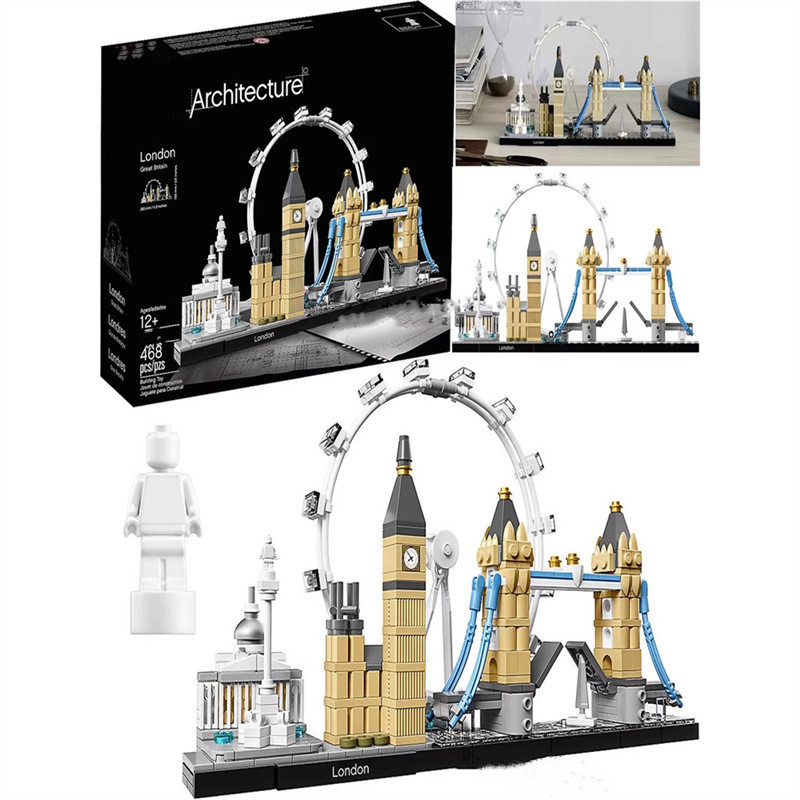 Architecture London Skyline Collection 21034 Building Set Model Kit และของขวัญสําหรับเด็กและผู้ใหญ่ 