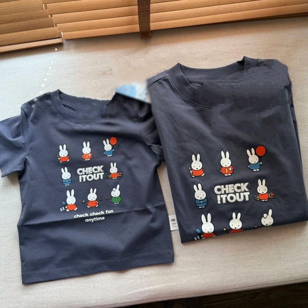 เสื้อยืดแขนสั้นผ้าฝ้ายแท้ สไตล์ใหม่จาก Miffy