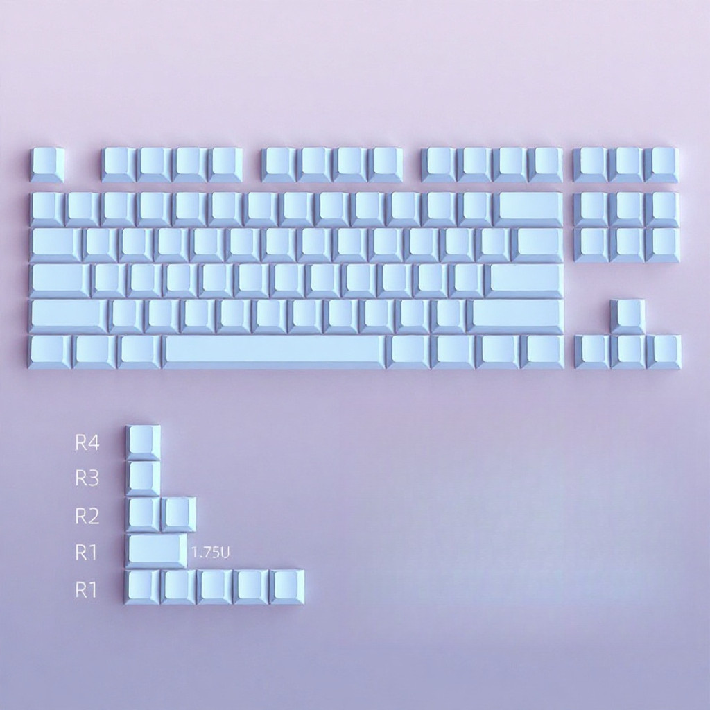 Contour Blue Crackle Line ปุ่มกดเรืองแสง - แกนข้ามความสูง 97 คีย์สําหรับคีย์บอร์ดแบบกลไก