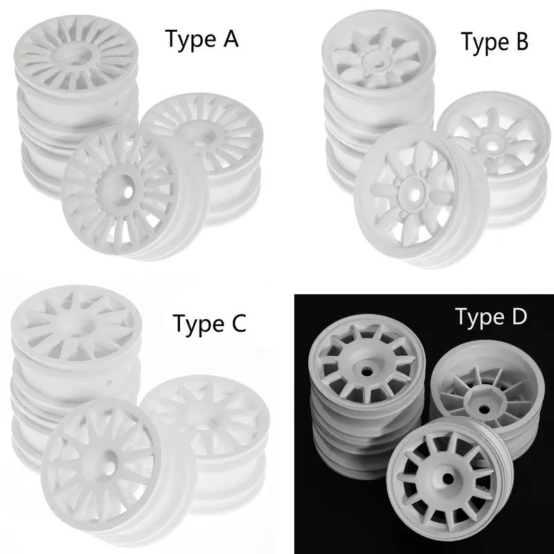 4PCS 42mm RC Racing ยางล้อขอบสําหรับ Tamiya 1/10 M03 M05 MF01 XM01 SW01, สําหรับ MJX 1/14 14303 1430