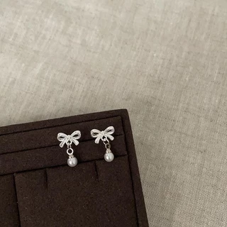 ของขวัญ ให้แฟน ต่างหูโบว์ แฟชั่น เรียบหรู เหมาะสำหรับผู้หญิงโจ๊กเกอร์