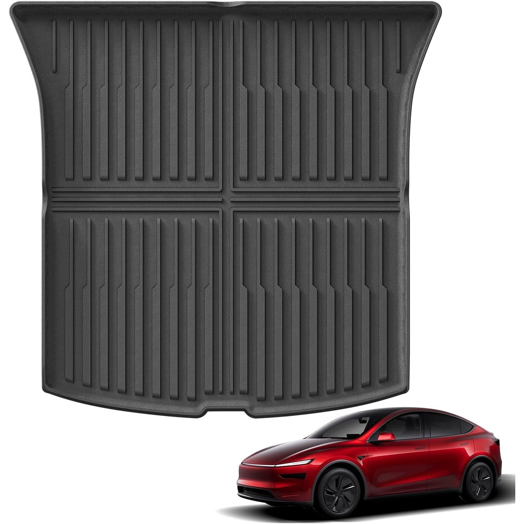 ด้านหลัง Cargo Liners สําหรับใหม่ 2025 2026 Tesla รุ่น Y Juniper 5 ที่นั่งทุกสภาพอากาศ TPE Trunk Mat