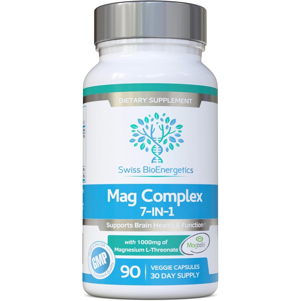 Magnesium L-Threonate Complex 7-in-1 พร้อม Magtein Plus Magnesium เช่น Bisglycinate, Taurate, Glucon