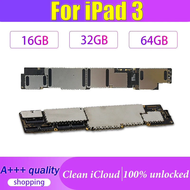 Clean iCloud โรงงานปลดล็อคไม่มี ID Logic บอร์ดหลัก A1403 A1416 A1430 Original สําหรับ iPad 3 16GB 32GB 64GB เมนบอร์ด