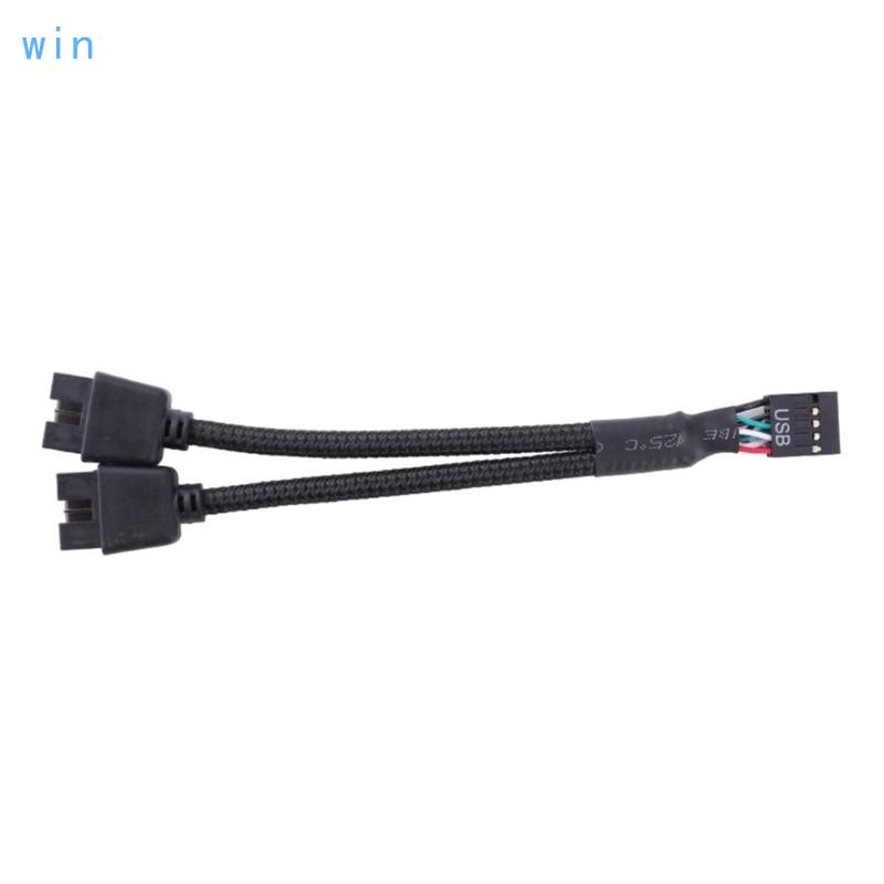 Win 9Pin USB Header Female 1 ถึง 2 Male Extension Splitter Cable Connector Adapter