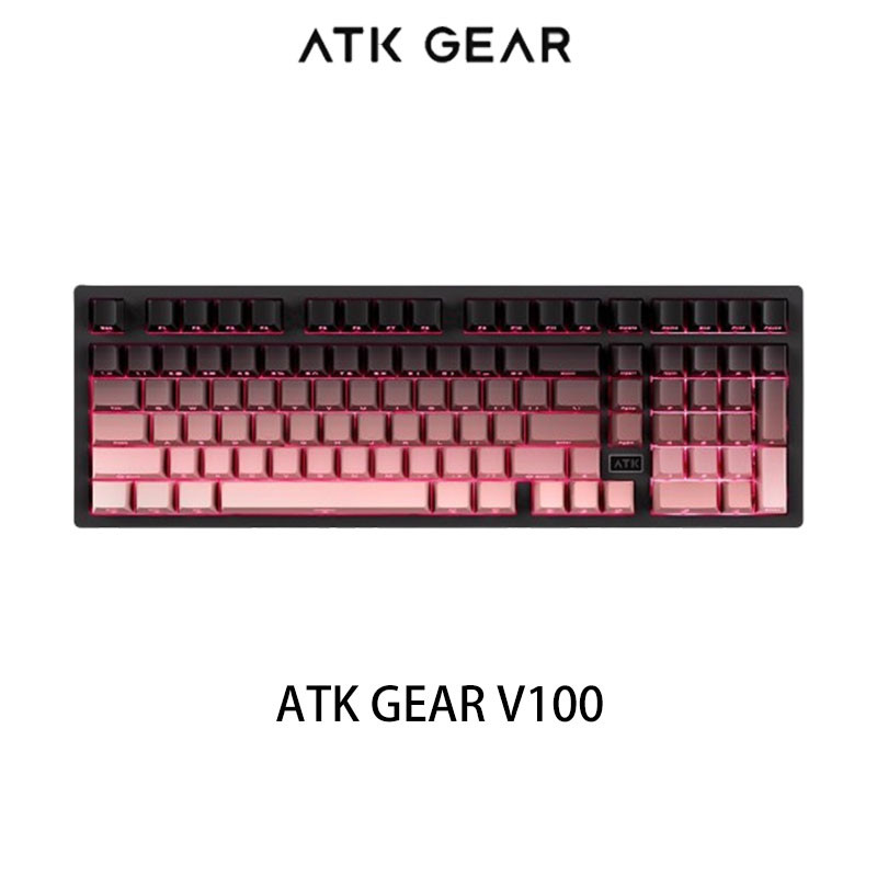 ATK GEAR V100 คีย์บอร์ดแบบกลไกสําหรับเล่นเกมกึ่งอลูมิเนียมแบบถอดเปลี่ยนได้สามโหมด