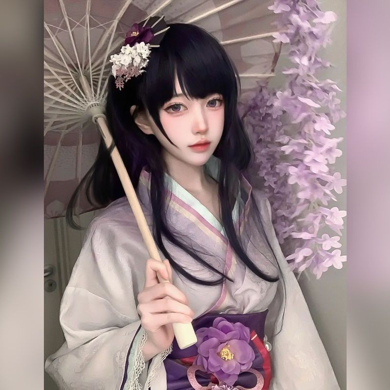 Yuanshen Cosplay กิโมโน สตรี ธอร์ แบลชิน ทันเดอร์โบลท์ 제너럴_Shadow_Warrior