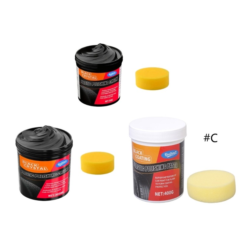 VIKK ภายในรถ Renewal Polish พลาสติกยางครีมซ่อมแซมยาง Shine สูตร Anti Fade Wax Scratch Repair สําหรับรถยนต์ - รูปที่ 3