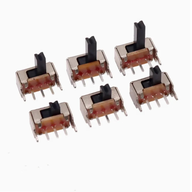 200PCS SK12D07VG2 VG3 VG4 VG5 VG6 VG7 2 ตําแหน่ง 1P2T แผง PCB แนวนอนสไลด์สวิตช์ไฟ