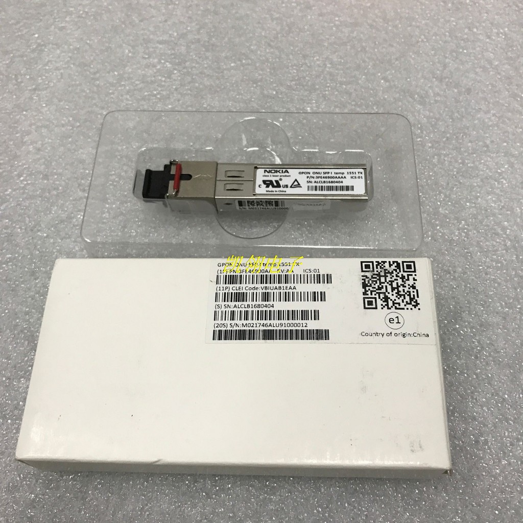 NOKIA GPON ONU SFP โมดูลไฟแกนเดี่ยวสามารถเปลี่ยน GPON EPON ONU ไฟแมว SFP อุปกรณ์