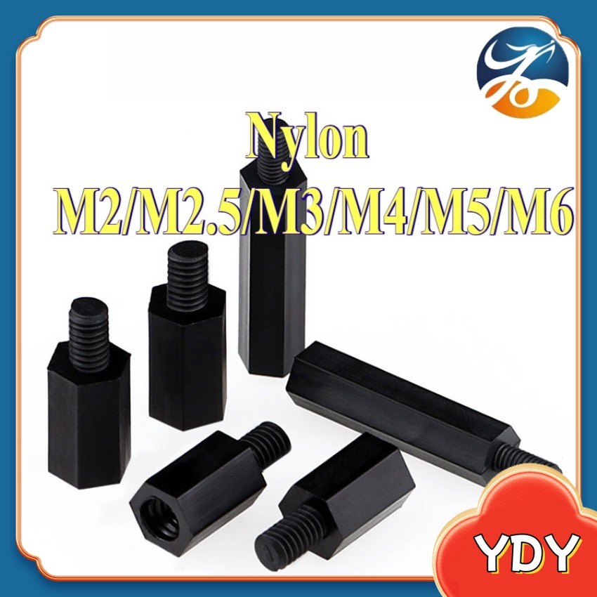 คอไนลอนหกเหลี่ยมหัวเดียว, คอลัมน์แยก, คอลัมน์รองรับ, คอลัมน์สเปเซอร์, สกรูแกนพลาสติก M2/M2.5/M3/M4/M