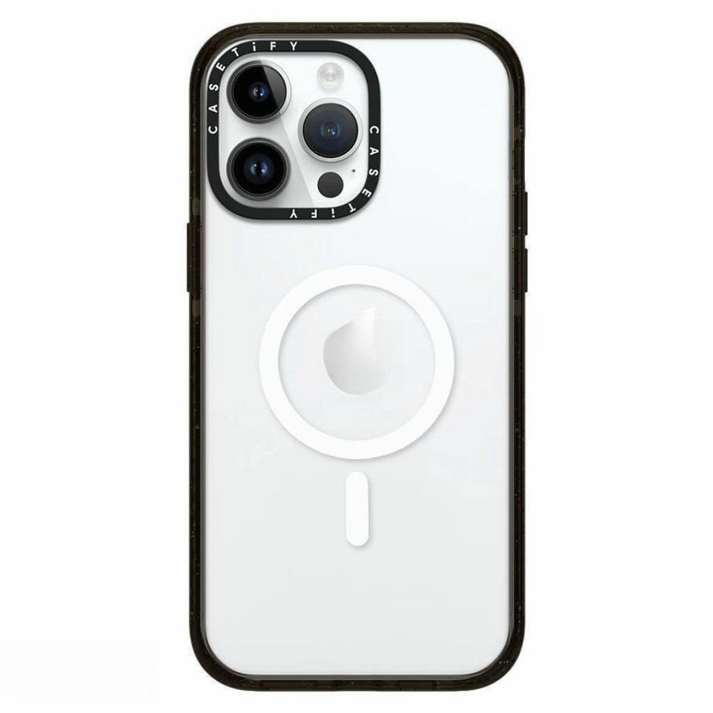 Casetifg คุณภาพสูงใสกันกระแทกแม่เหล็กชาร์จเคสโทรศัพท์พร้อมกล่องสําหรับ iPhone 17 air 16 12 13 14 15 Pro Max 16Plus สีดําสีขาวขอบ TPU ปลอกซิลิโคน Hard PC ฝาหลัง