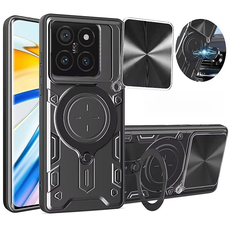 CASE XIAOMI MI 15T / MI 15T PRO / MI 14T / MI 14T PRO MAGNETIC IRING CASE ROTARY STANDING PHONE SLIM