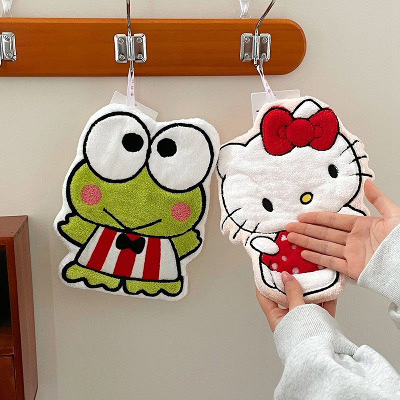 แมวน่ารัก ผ้าเช็ดมือแบบแขวน ผ้าขนหนูครัวดูดซับซุปเปอร์ ผ้าขนหนูห้องน้ํานุ่ม - รูปที่ 7