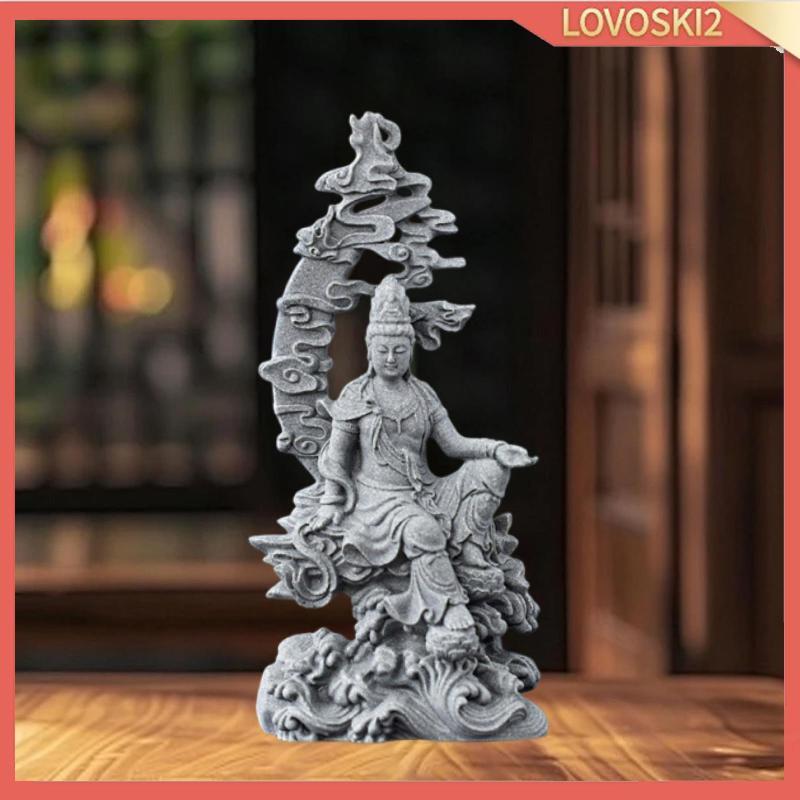 [Lovoski2] รูปปั้นเจ้าแม่กวนอิมหินตกแต่งของขวัญงานฝีมือ Kuanyin ตุ๊กตาสะสมสําหรับห้องนั่งเล่นสํานักง