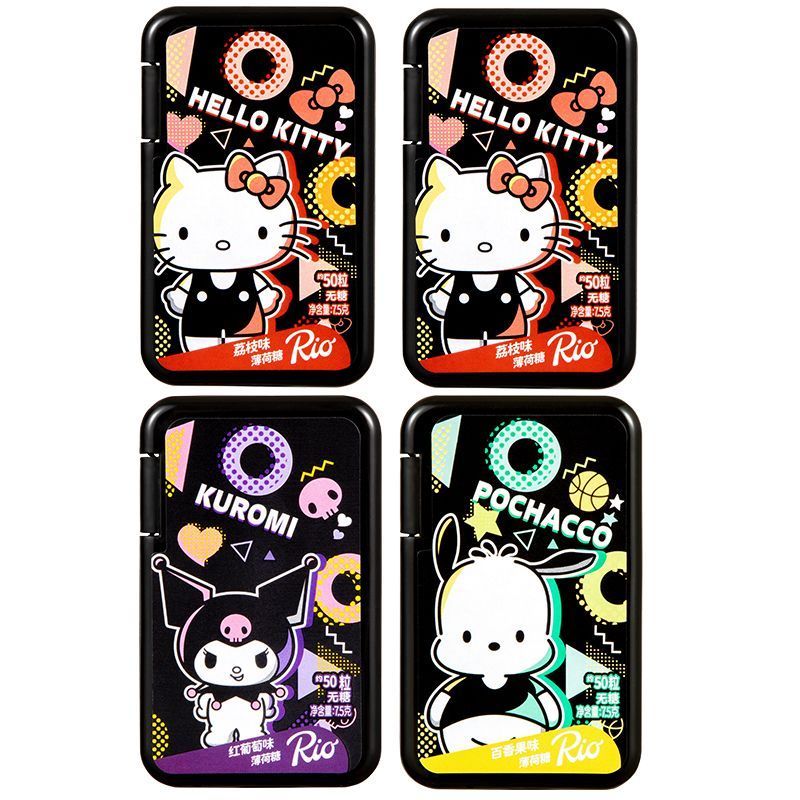 2025 สินค้าใหม่ Rio Halloween Candy ลูกอมจูบปราศจากน้ําตาล C Mint Candy VC รสผลไม้ Fresh Breath กล่อ