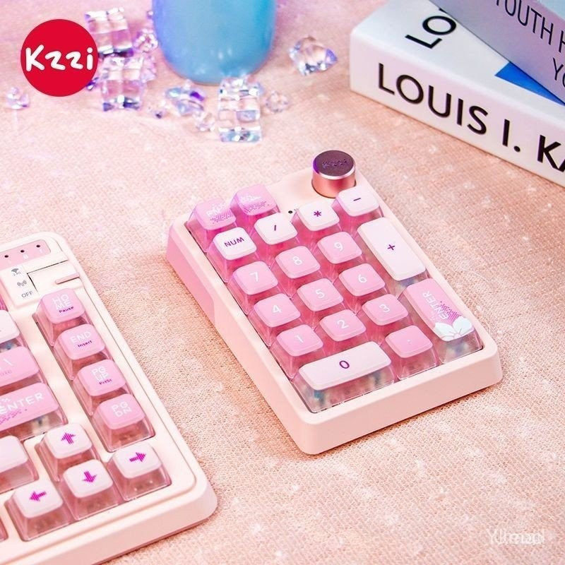 KZZI Kezhi K20Numeric ปุ่มกดไร้สายสามโหมดแบบพกพา TOP คุณภาพสูง Hot-Swappable โต๊ะทํางานสําหรับเด็กผู