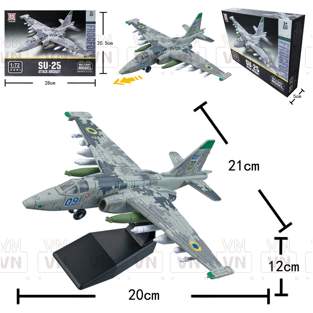 การประกอบเครื่องบินรุ่น SU25, A10, F14 & Tank T90 - พลาสติกแข็ง, Unique Decor M23 IORI