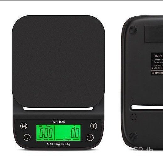 สินค้าใหม่ Coffee Scale Baking Electronic Scale Kitchen Hand-Punched Electronic Smart พร้อมตัวจับเวล