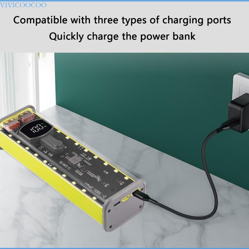 VIVI DIY PowerBank Construction Case 4x21700 เซลล์ความจุการบัดกรีที่จําเป็น